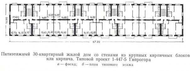 План пятиэтажного дома