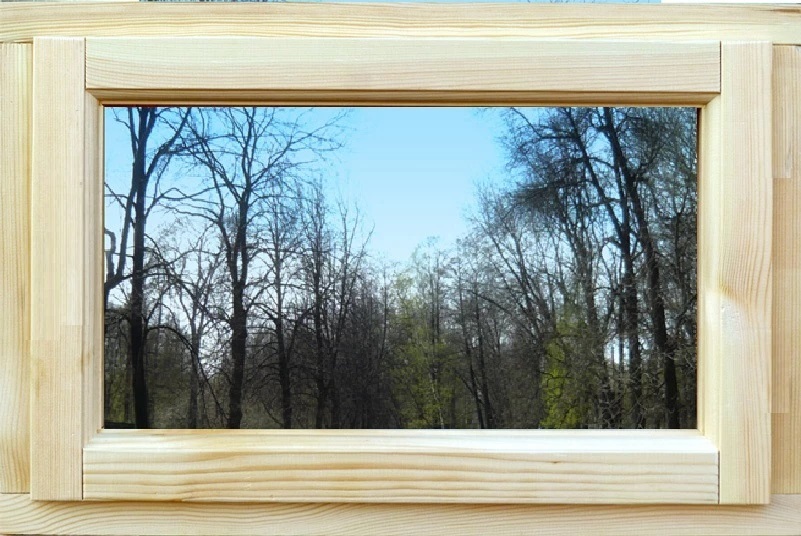 Окно деревянное глухое